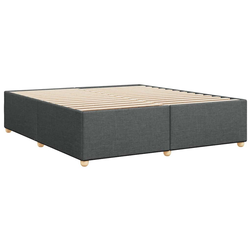 Bed Frame without Mattress Dark Grey?Super King Fabric