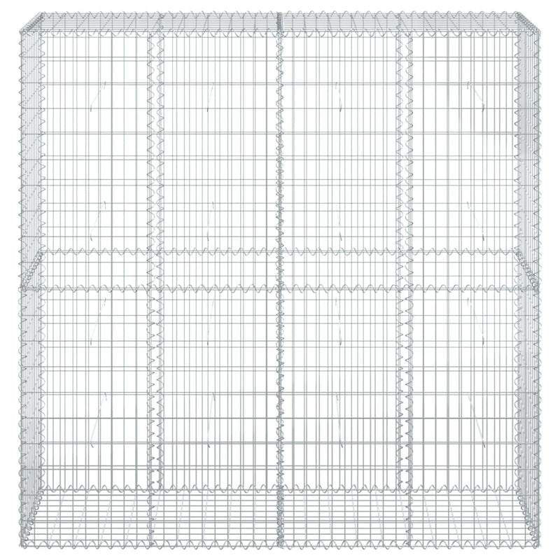 Gabion Basket with Cover 200x50x200 cm Galvanised Iron