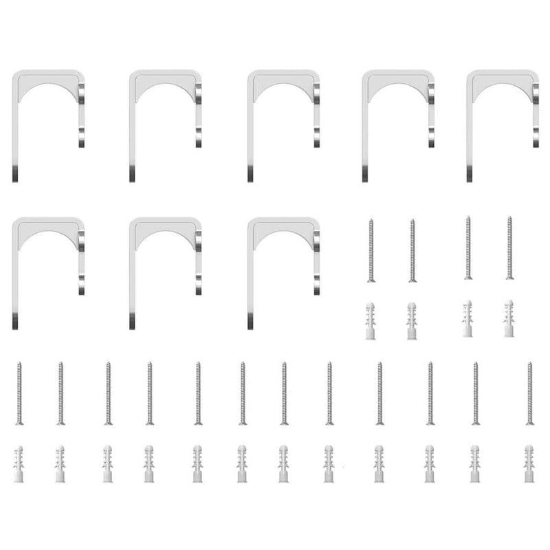 Sliding Door Hardware Kit 400 cm Stainless Steel Silver