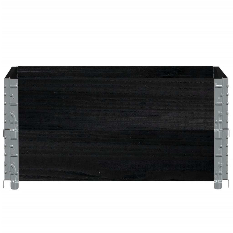 Garden Planter Black 80x60 cm Solid Wood Pine