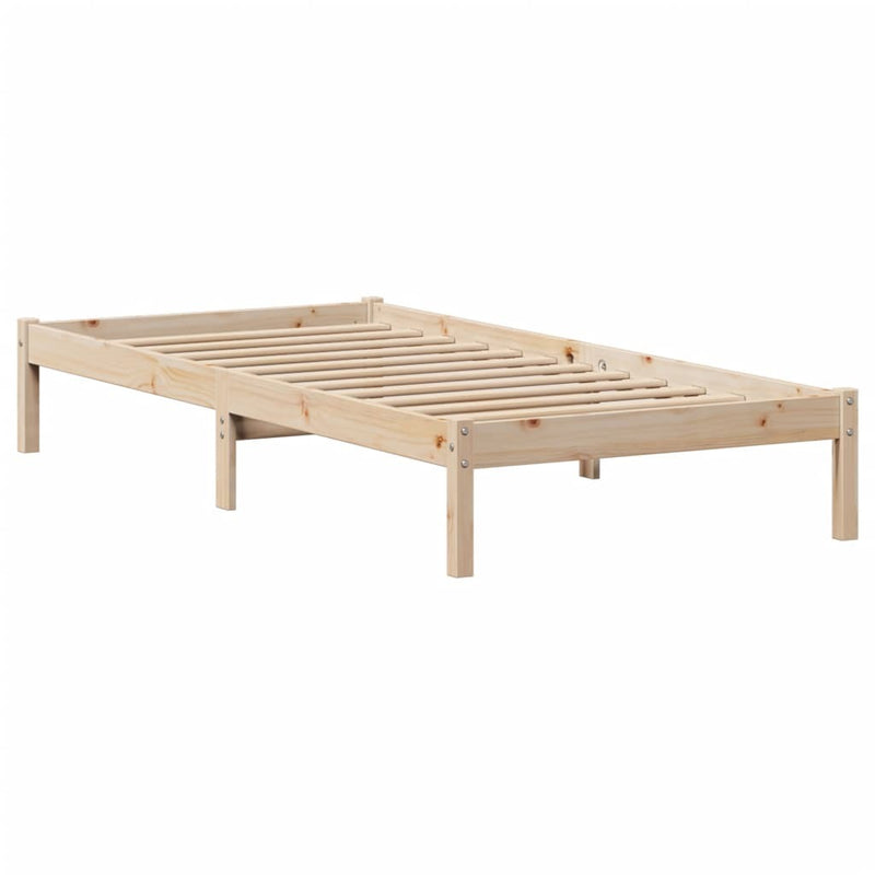 Bed Frame without Mattress 75x190 cm Small Single Solid Wood Pine