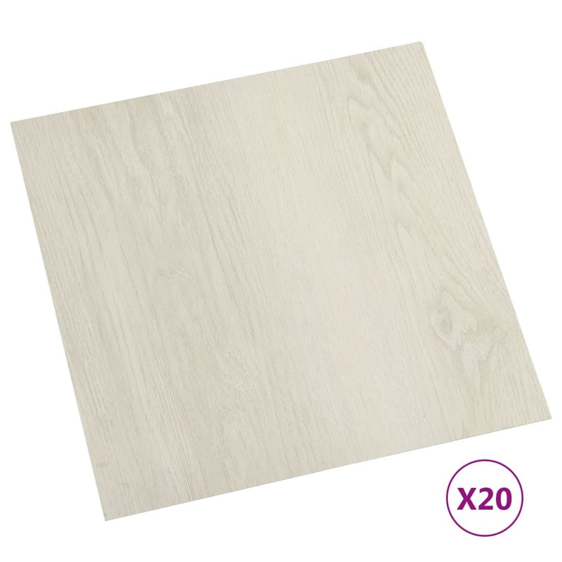 Self-adhesive Flooring Planks 20 pcs PVC 1.86 m Beige