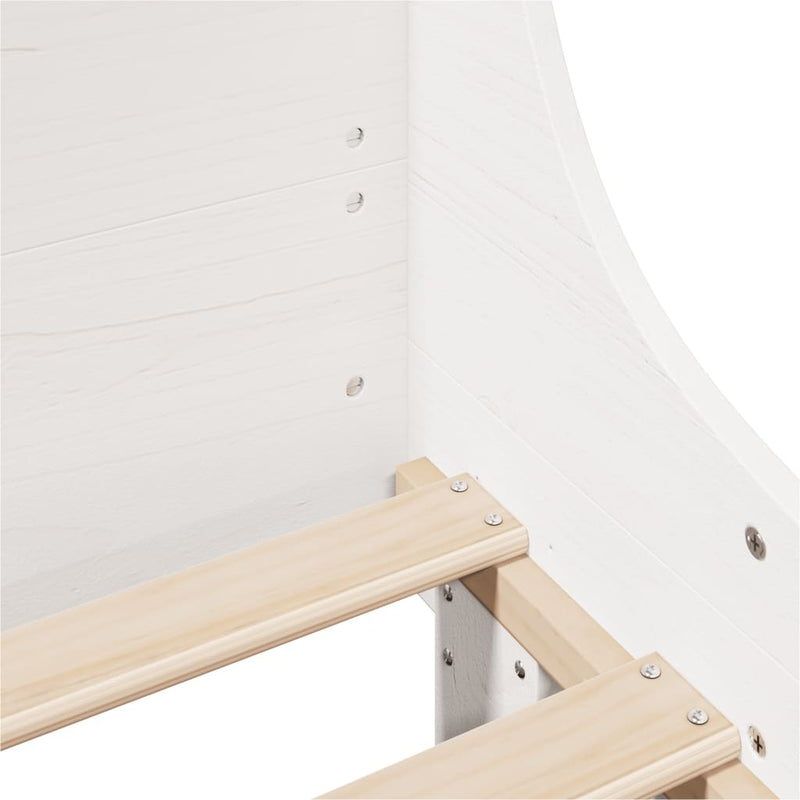 Bed Frame without Mattress White 140x200 cm Solid Wood Pine