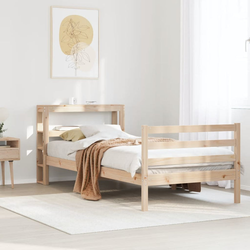 Bed Frame without Mattress 100x200 cm Solid Wood Pine