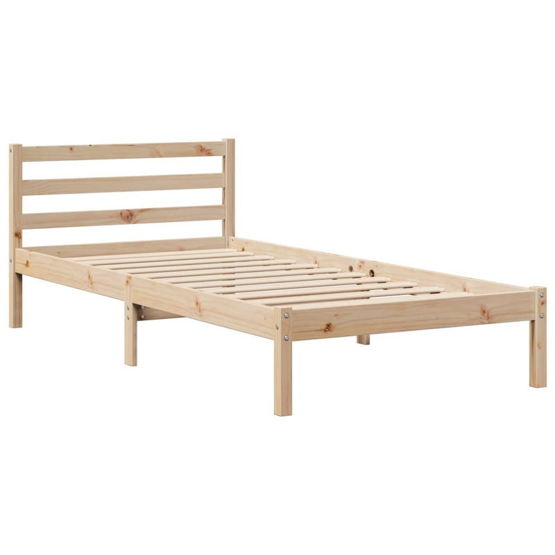 Bed Frame without Mattress 100x200 cm Solid Wood Pine