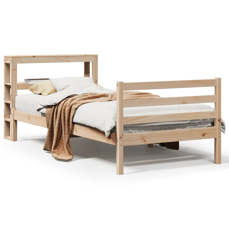 Bed Frame without Mattress 100x200 cm Solid Wood Pine