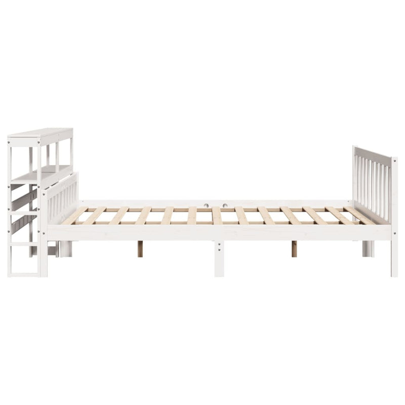 Bed Frame without Mattress White 180x200 cm Super King Solid Wood Pine