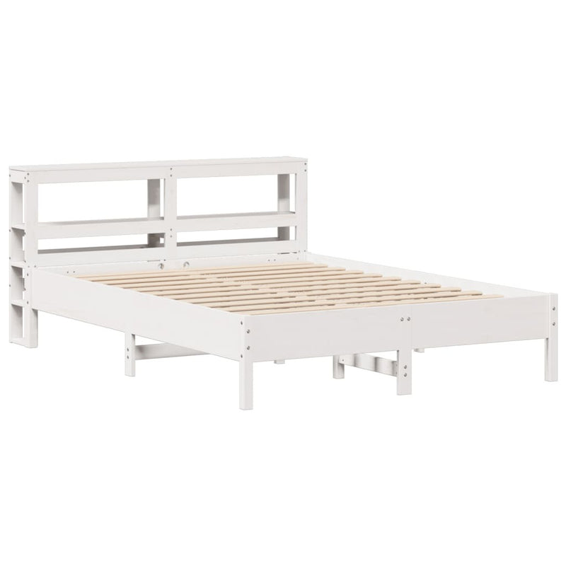 Bed Frame without Mattress White 160x200 cm Solid Wood Pine