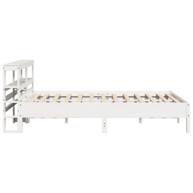 Bed Frame without Mattress White 160x200 cm Solid Wood Pine