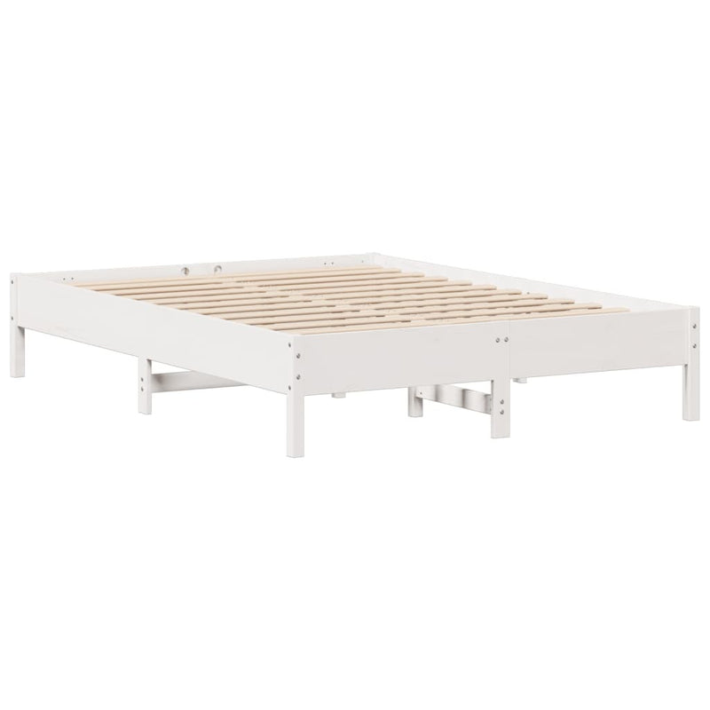 Bed Frame without Mattress White 160x200 cm Solid Wood Pine