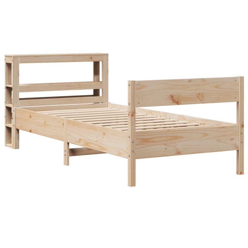 Bed Frame without Mattress 75x190 cm Small Single Solid Wood Pine