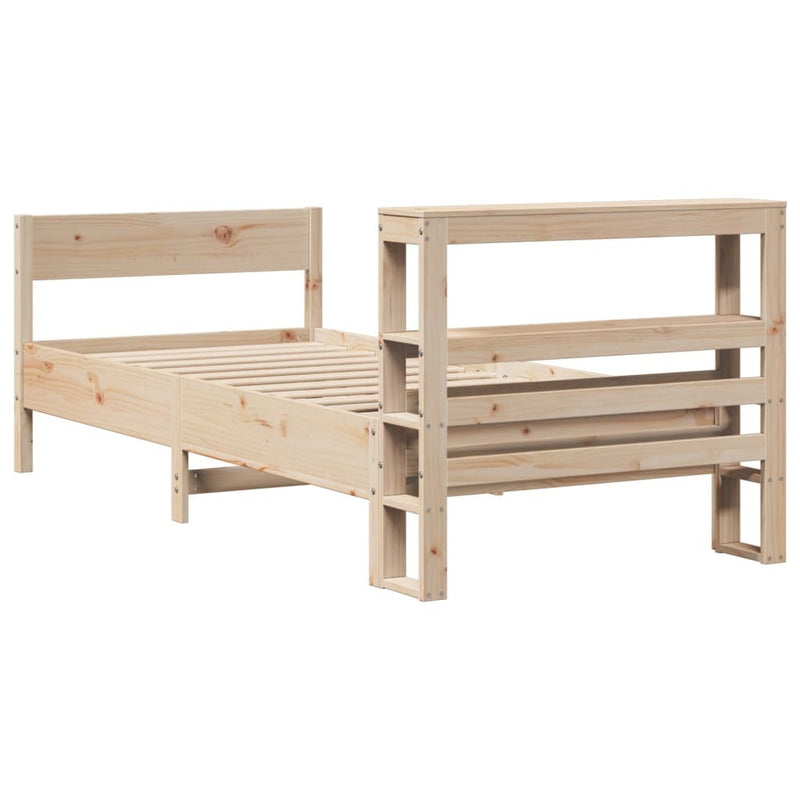 Bed Frame without Mattress 75x190 cm Small Single Solid Wood Pine