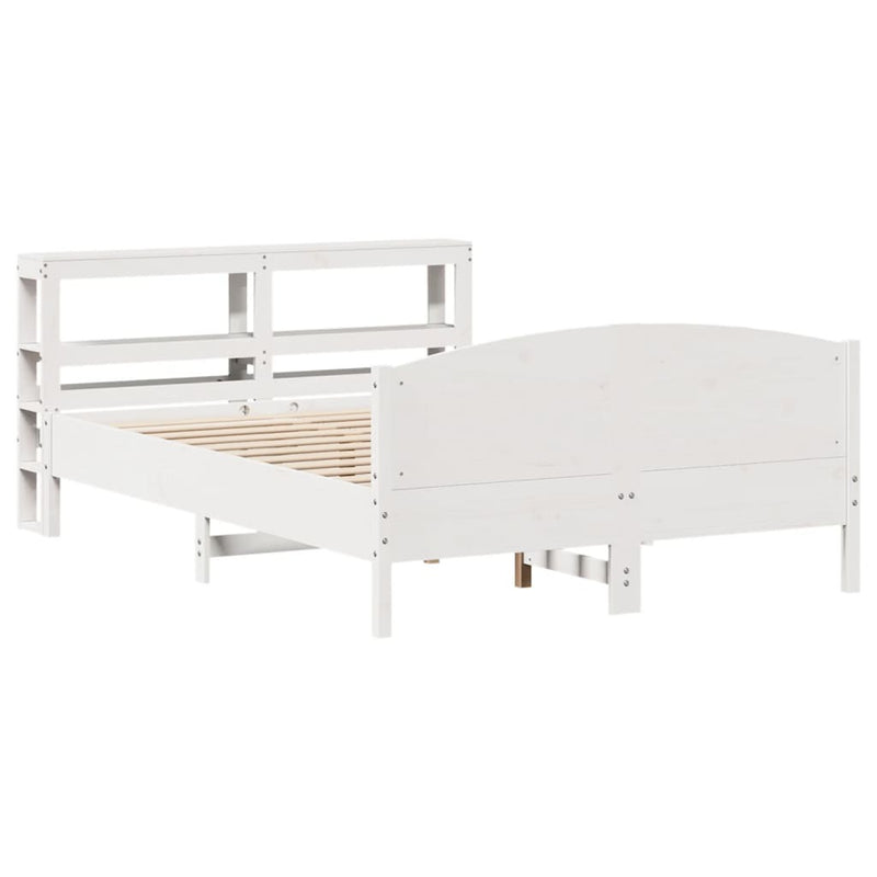 Bed Frame without Mattress White 160x200 cm Solid Wood Pine