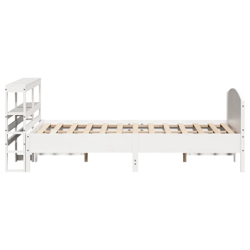 Bed Frame without Mattress White 160x200 cm Solid Wood Pine