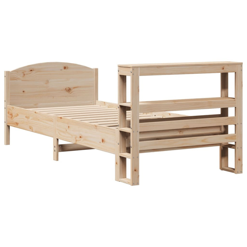 Bed Frame without Mattress 75x190 cm Small Single Solid Wood Pine