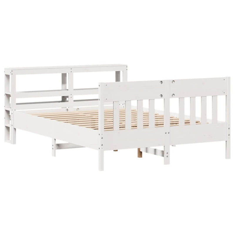 Bed Frame without Mattress White 160x200 cm Solid Wood Pine