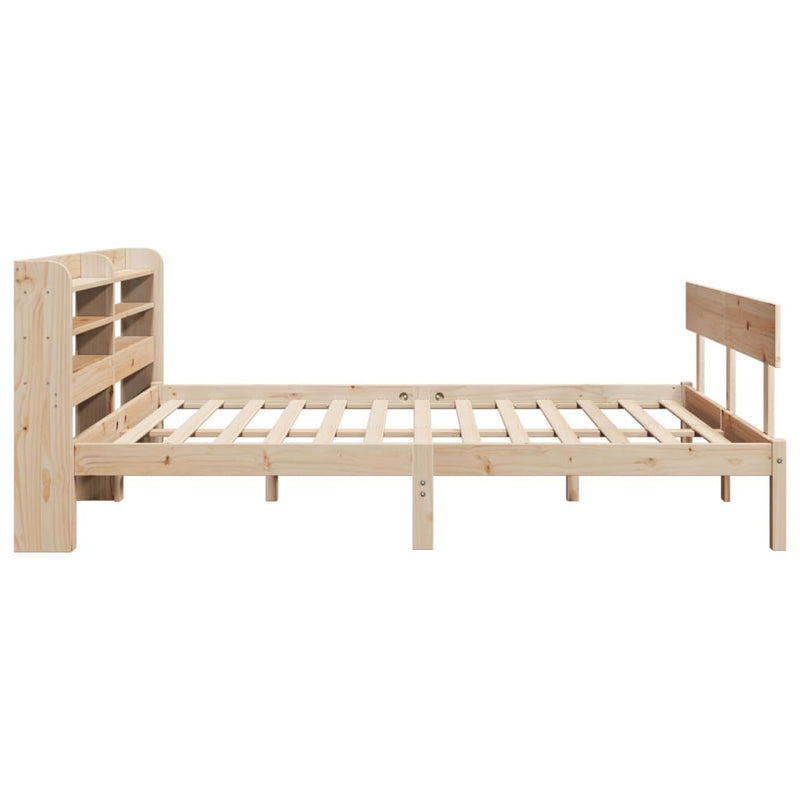 Bed Frame without Mattress 140x200 cm Solid Wood Pine