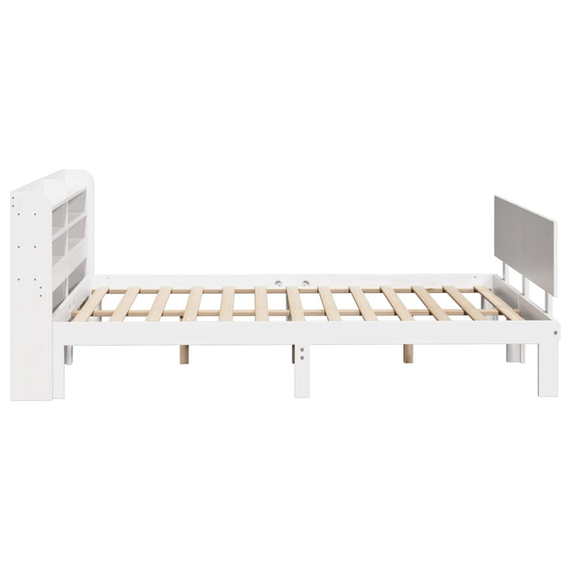 Bed Frame with Headboard without Mattress White 120x200 cm