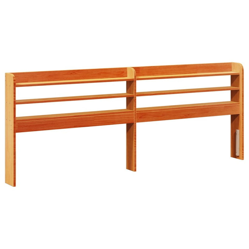 Bed Frame without Mattress Wax Brown 200x200 cm Solid Wood Pine