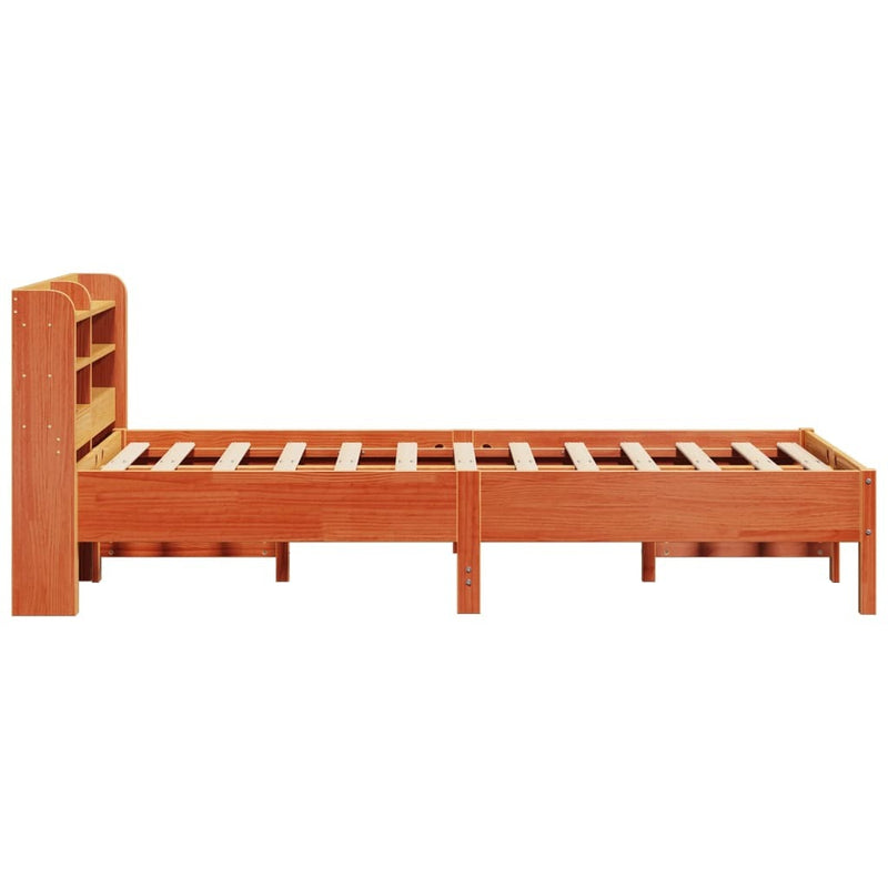 Bed Frame without Mattress Wax Brown 90x200 cm Solid Wood Pine