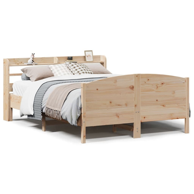 Bed Frame without Mattress 120x190 cm Small Double Solid Wood Pine