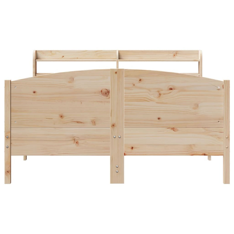 Bed Frame without Mattress 120x190 cm Small Double Solid Wood Pine