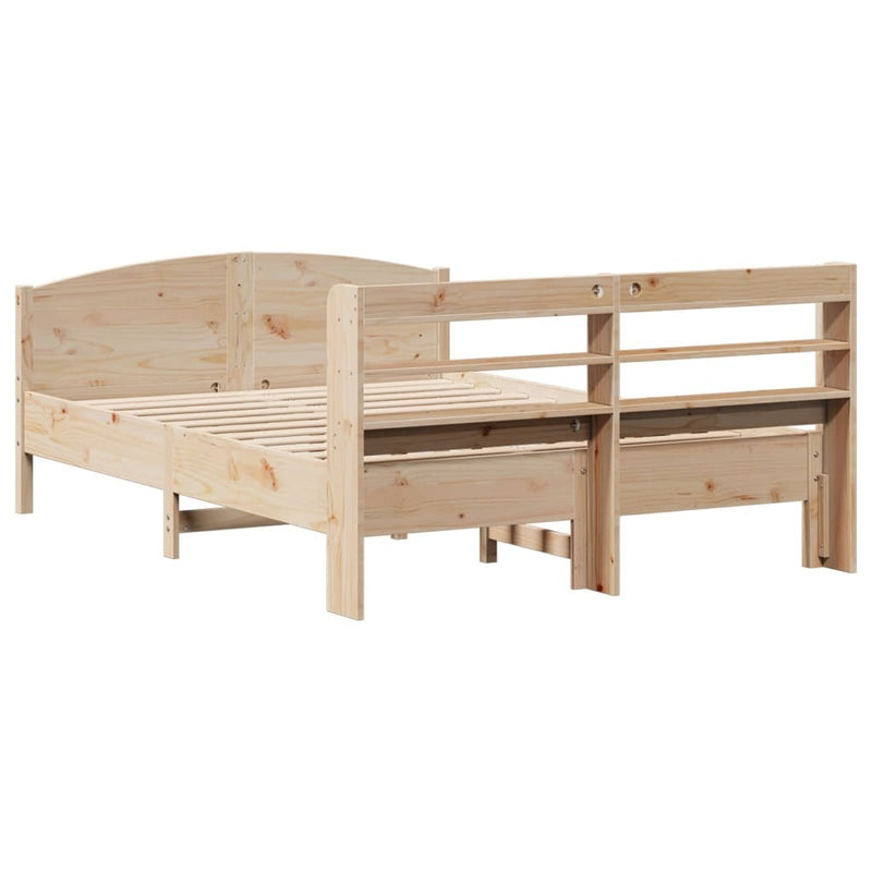 Bed Frame without Mattress 120x190 cm Small Double Solid Wood Pine