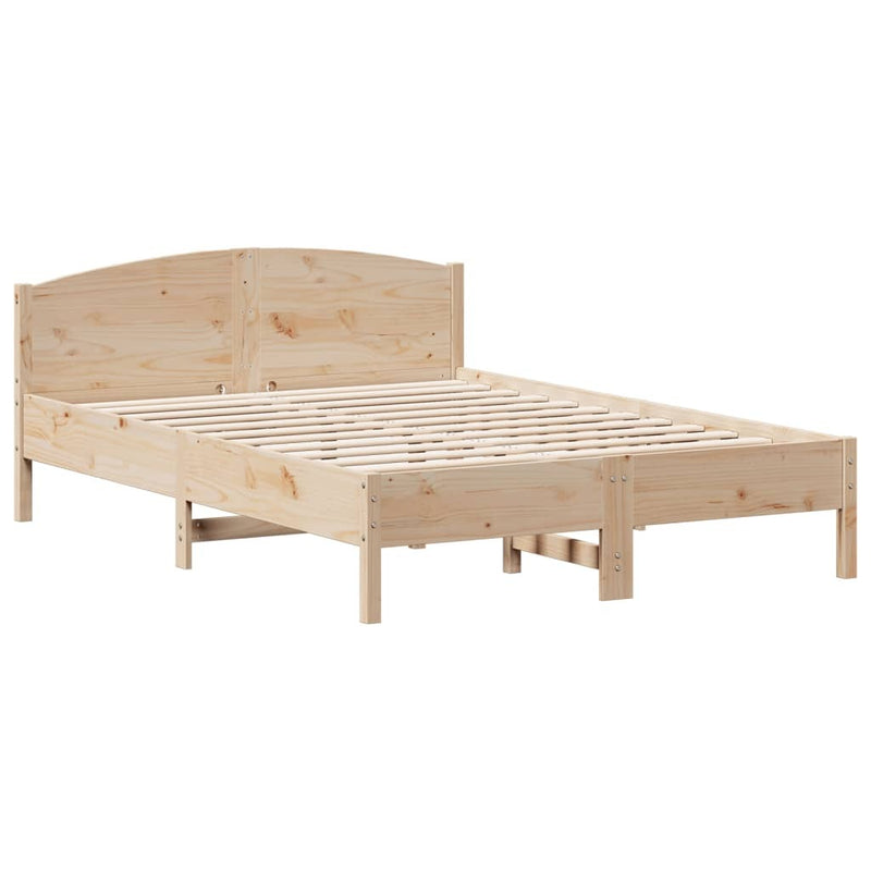 Bed Frame without Mattress 120x190 cm Small Double Solid Wood Pine