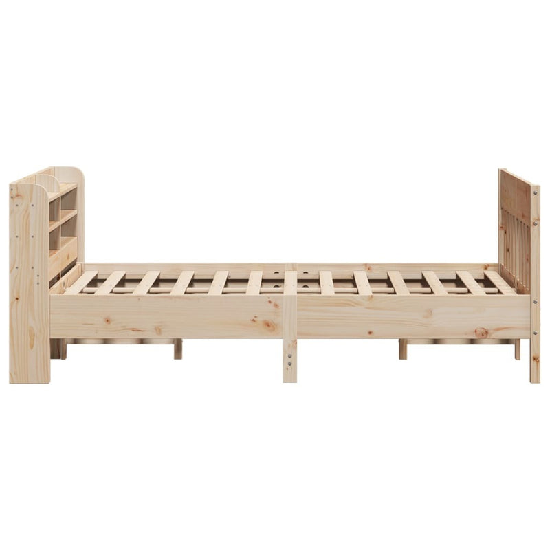 Bed Frame without Mattress 140x190 cm Solid Wood Pine