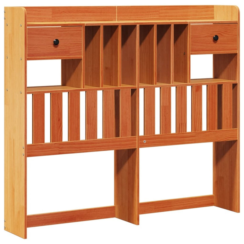 Bookcase Bed without Mattress Wax Brown 120x200 cm Solid Wood Pine