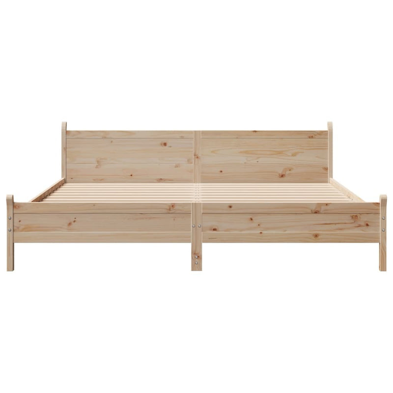 Bed Frame without Mattress 200x200 cm Solid Wood Pine