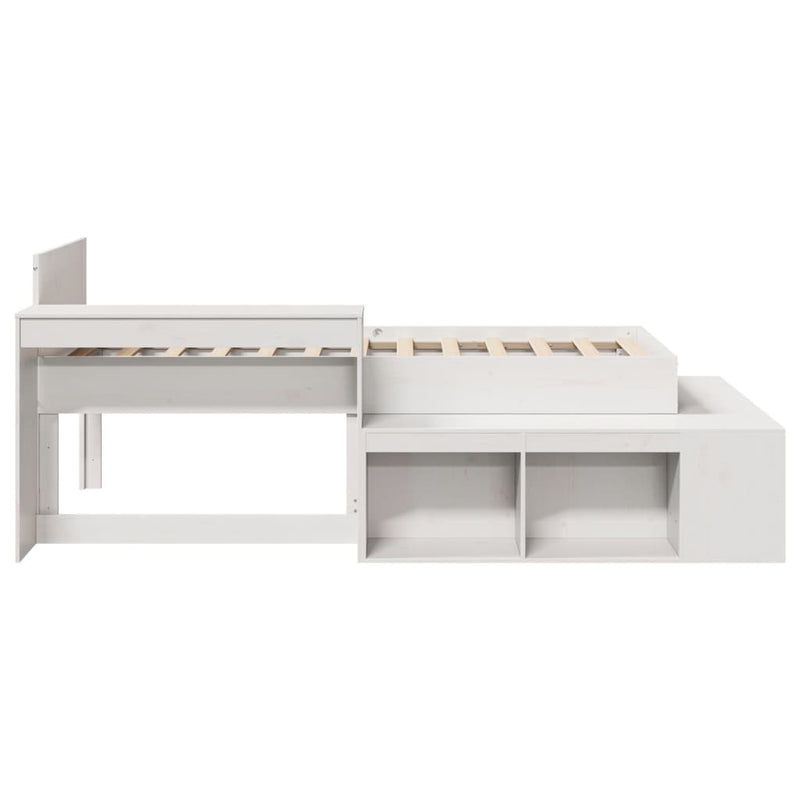 Bed Frame without Mattress White 75x190 cm Small Single Solid Wood Pine