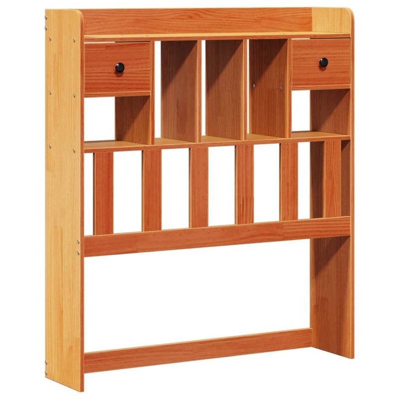 Bookcase Bed without Mattress Wax Brown 90x200 cm Solid Wood Pine