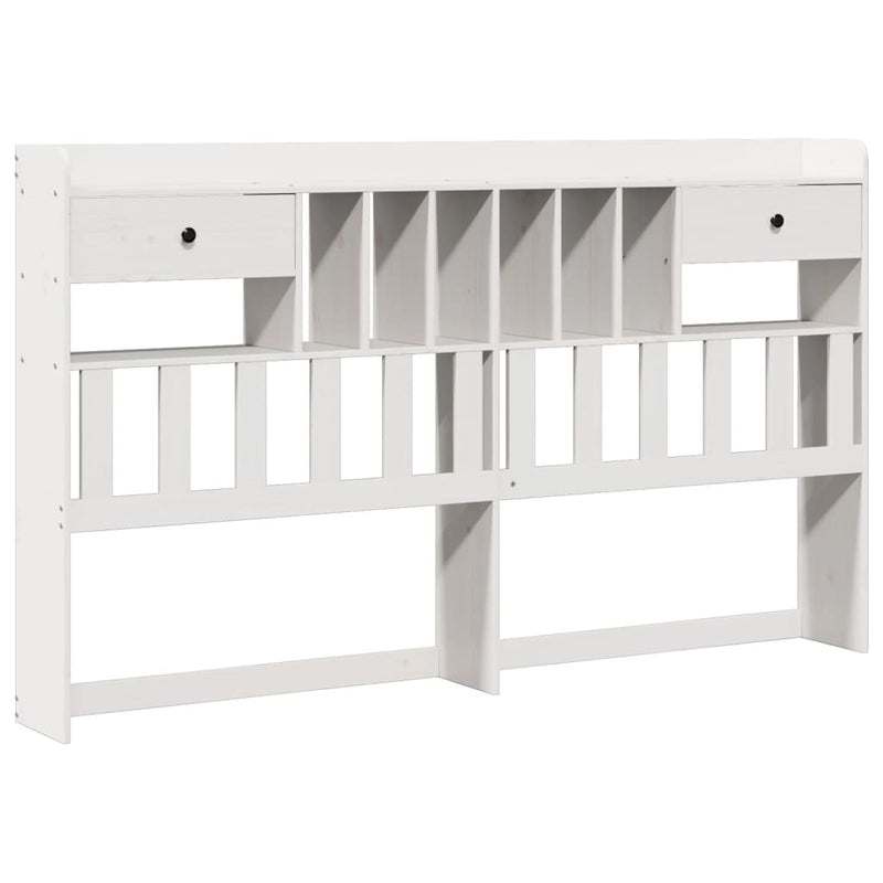 Bookcase Bed without Mattress White 200x200 cm Solid Wood Pine