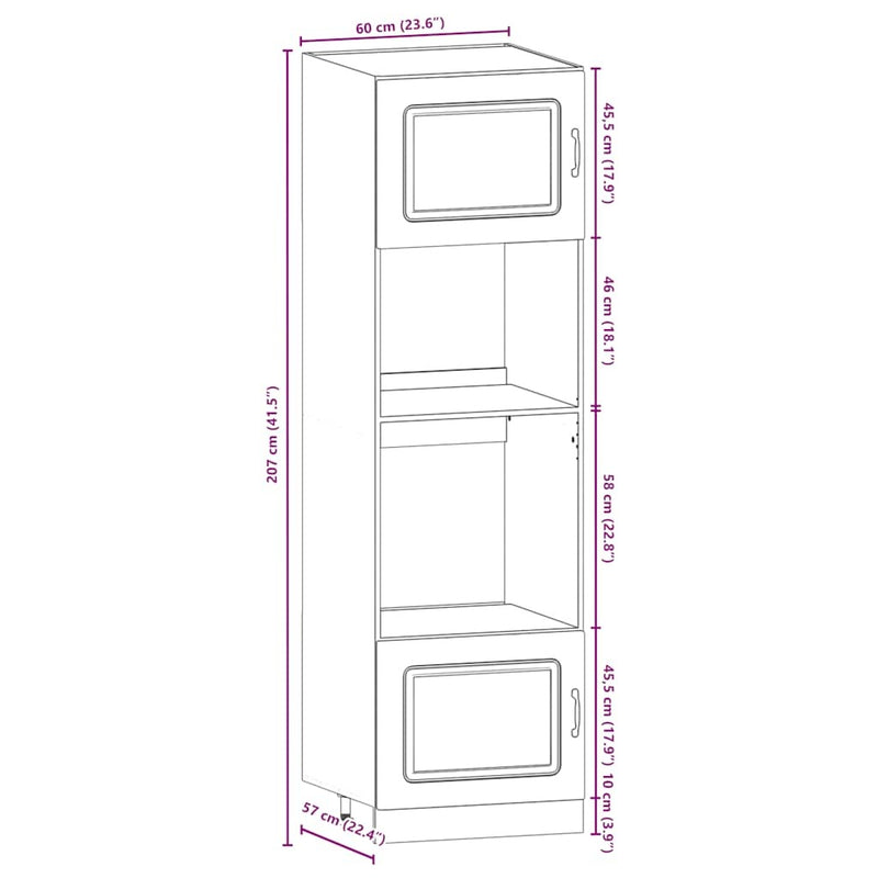 7 Piece Kitchen Cabinet Set Kalmar Concrete Grey Engineered Wood