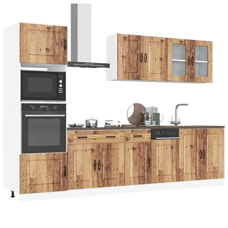 7 Piece Kitchen Cabinet Set Kalmar Old Wood Engineered Wood