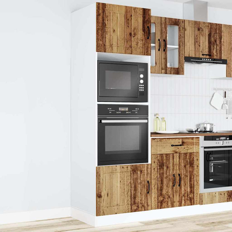 Oven Cabinets 2 pcs Kalmar Old Wood Engineered Wood