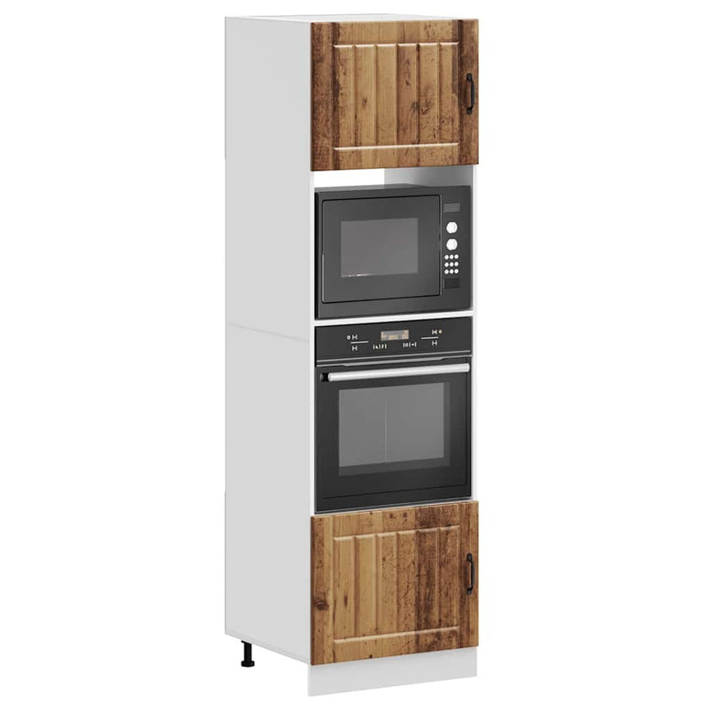 Oven Cabinets 2 pcs Kalmar Old Wood Engineered Wood