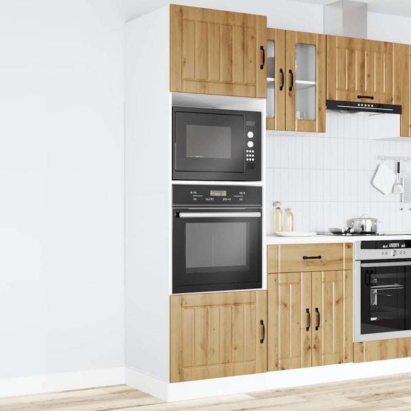 Oven Cabinets 2 pcs Kalmar Artisan Oak Engineered Wood