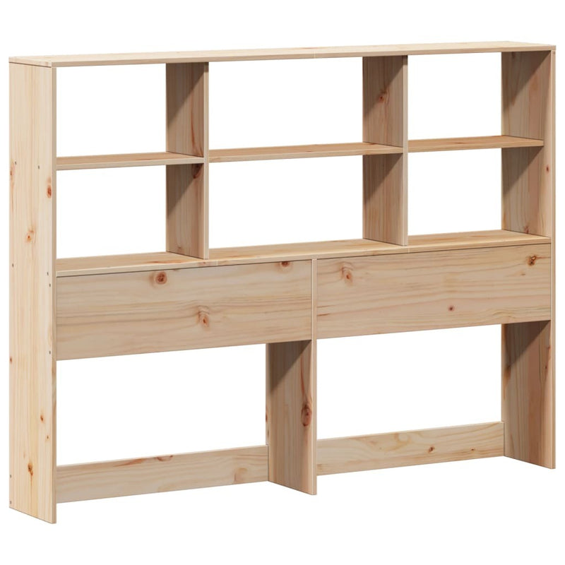 Bookcase Bed without Mattress 150x200 cm King Size Solid Wood Pine