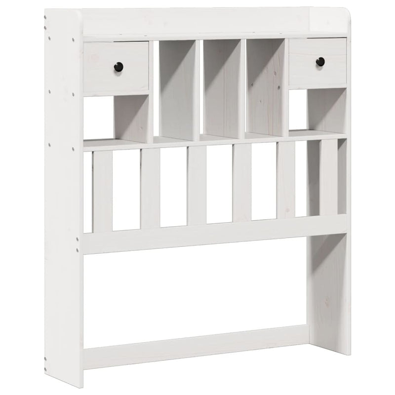 Bookcase Bed without Mattress White 75x190 cm Small Single Solid Wood Pine