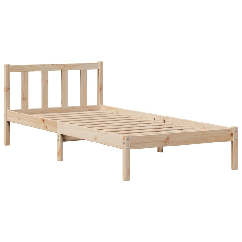 Bookcase Bed without Mattress 100x200 cm Solid Wood Pine