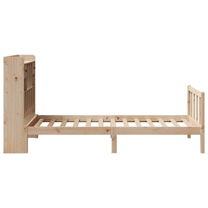 Bookcase Bed without Mattress 100x200 cm Solid Wood Pine