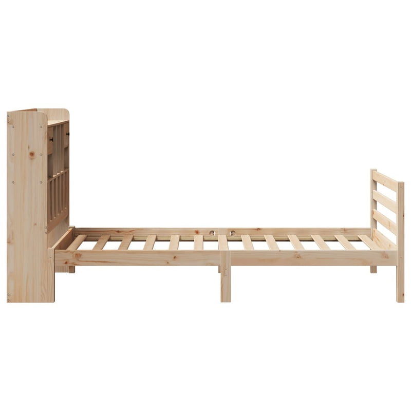 Bookcase Bed without Mattress 100x200 cm Solid Wood Pine