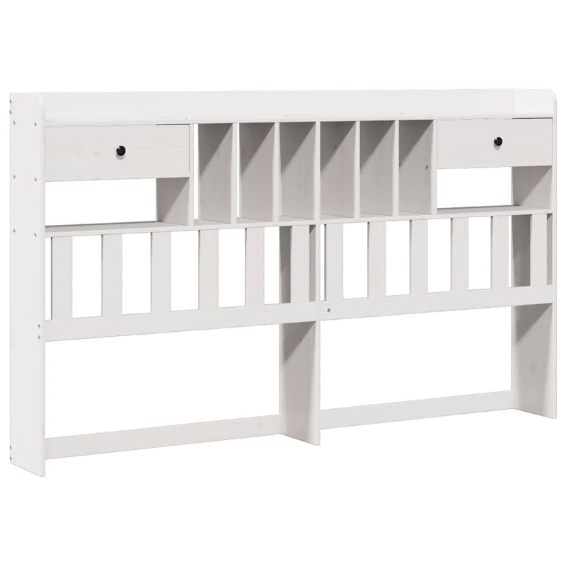 Bookcase Bed without Mattress White 200x200 cm Solid Wood Pine