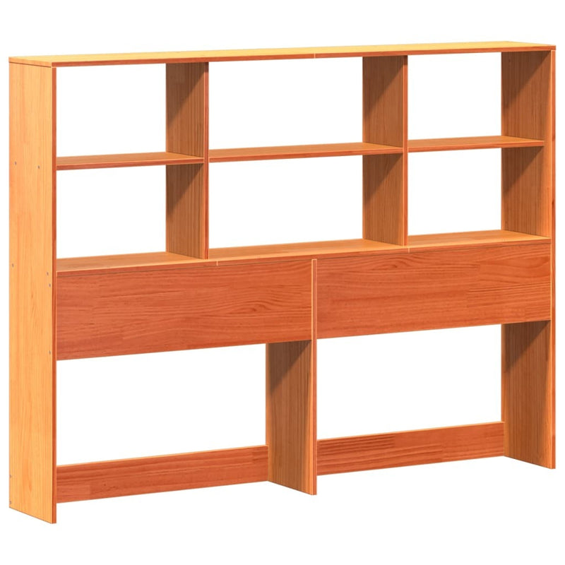 Bookcase Bed without Mattress Wax Brown 160x200 cm Solid Wood