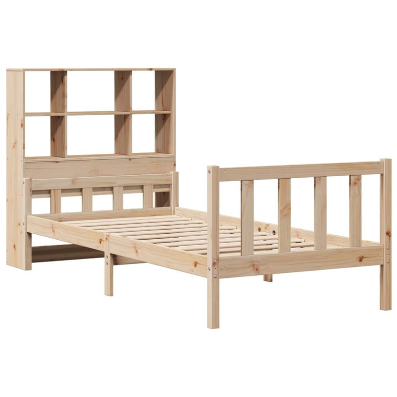 Bookcase Bed without Mattress 75x190 cm Small Single Solid Wood Pine