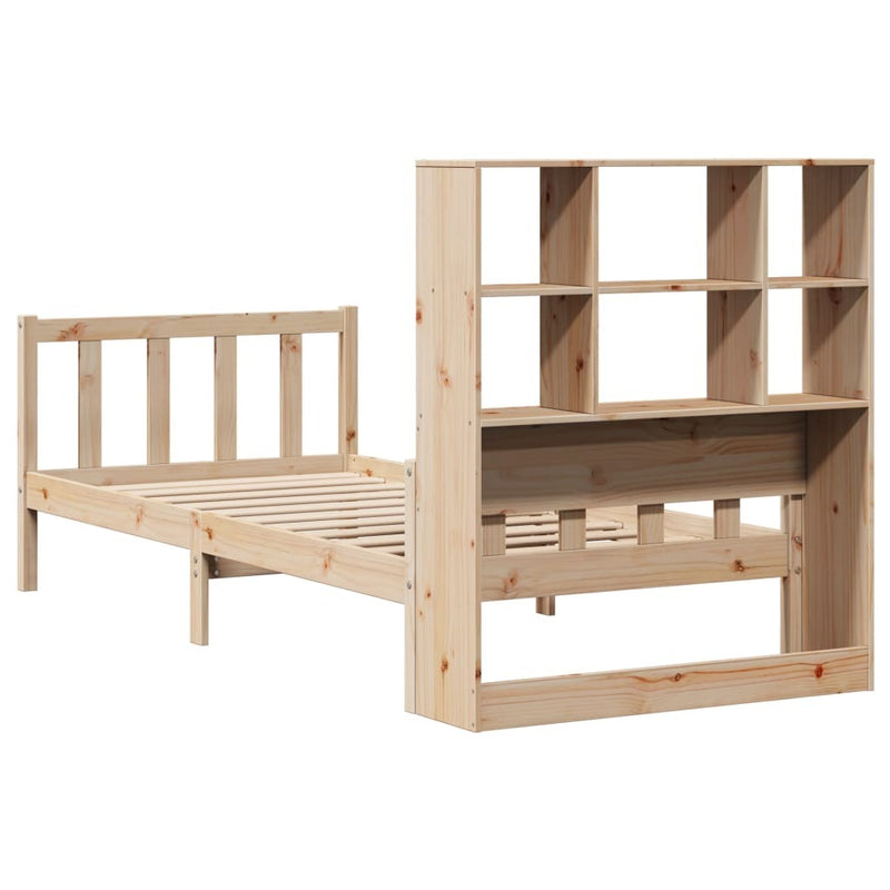 Bookcase Bed without Mattress 75x190 cm Small Single Solid Wood Pine