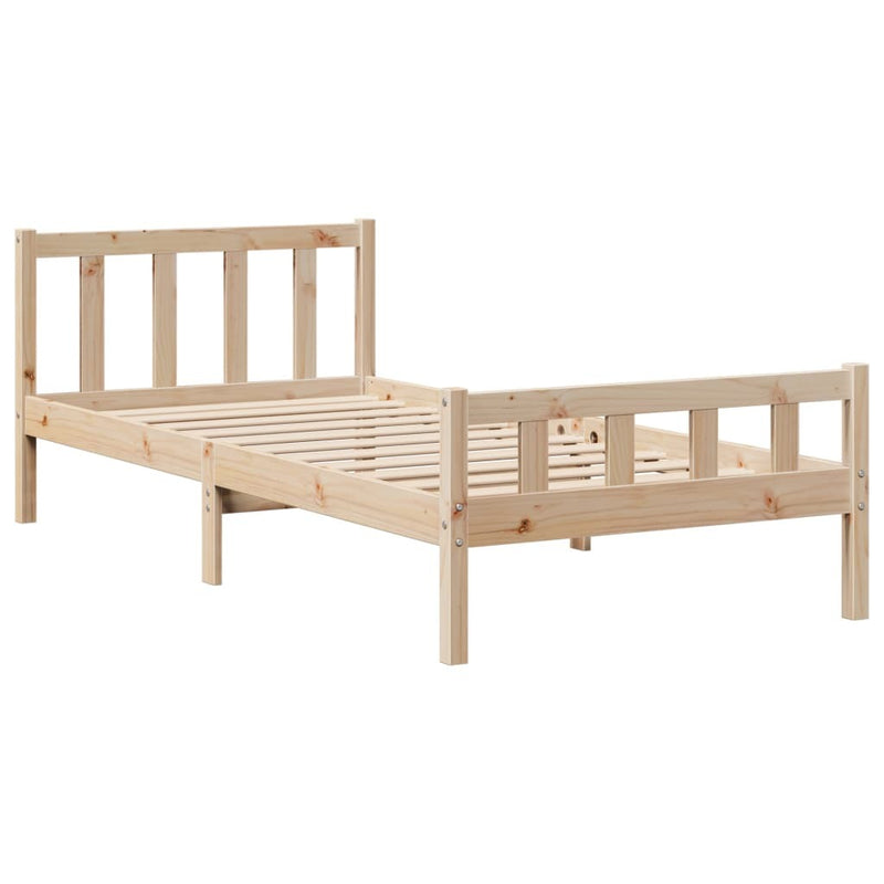 Bookcase Bed without Mattress 75x190 cm Small Single Solid Wood Pine