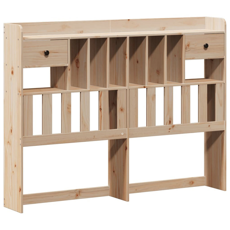 Bookcase Bed without Mattress 140x190cm Solid Wood Pine